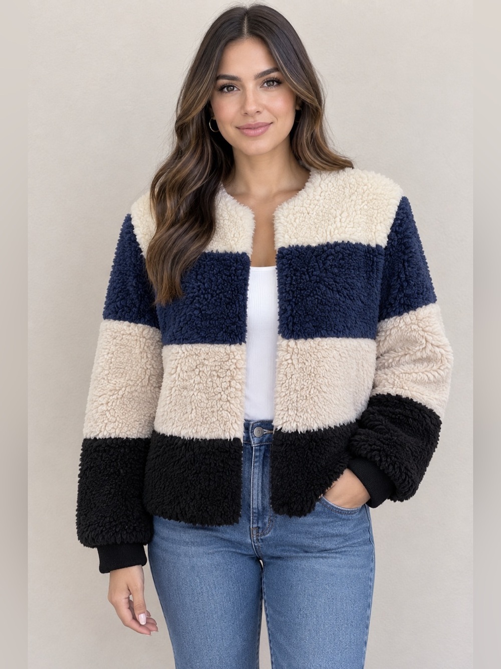 Stylish Faux Fur Jacket